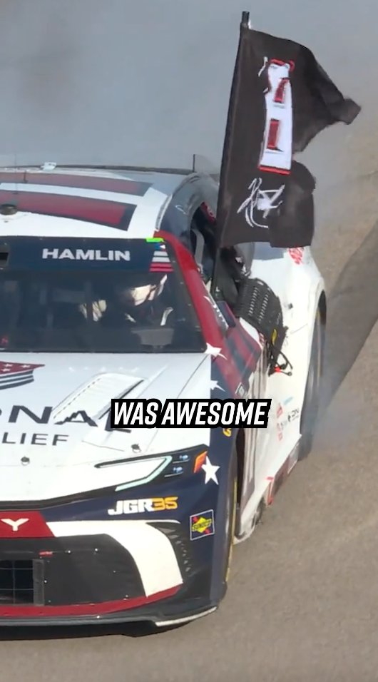 Denny Hamlin tied Kyle Busch on the all-time Cup Series wins list. Kevin Harvick absolutely loved Hamlin's tribute flag.