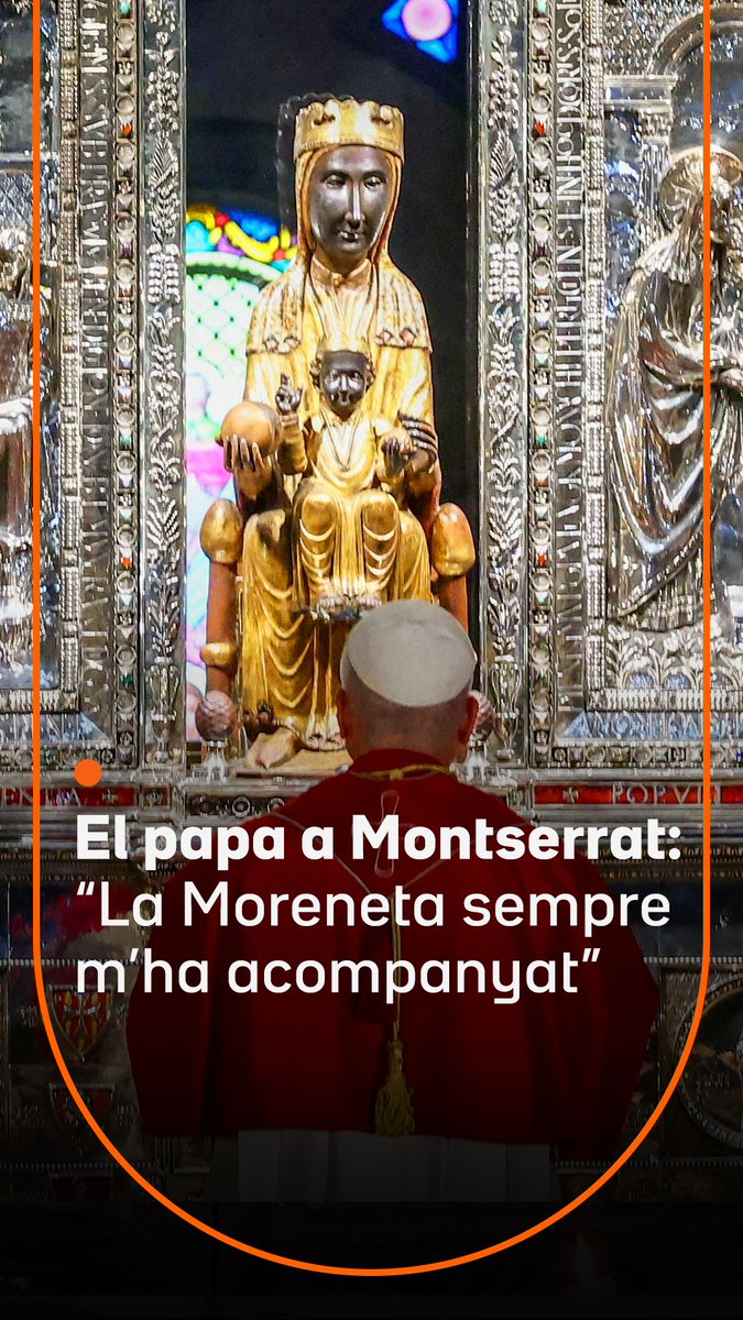 “La Moreneta sempre m’ha acompanyat”: Lleó XIV recorda “amb emoció” el seu vincle amb la Mare de Déu de Montserrat durant la visita a l’abadia