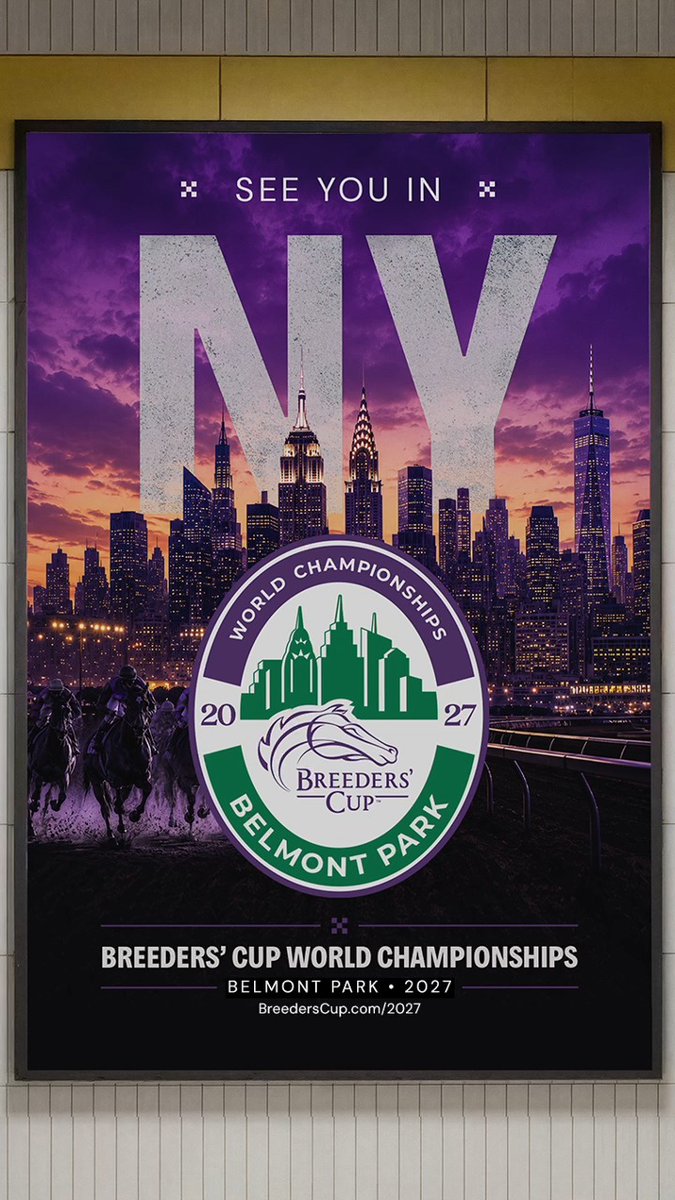 The #BreedersCup is coming back to New York. 🗽 Learn more: 📍Oct. 29–30, 2027 | Belmont Park NYRA (🗽)