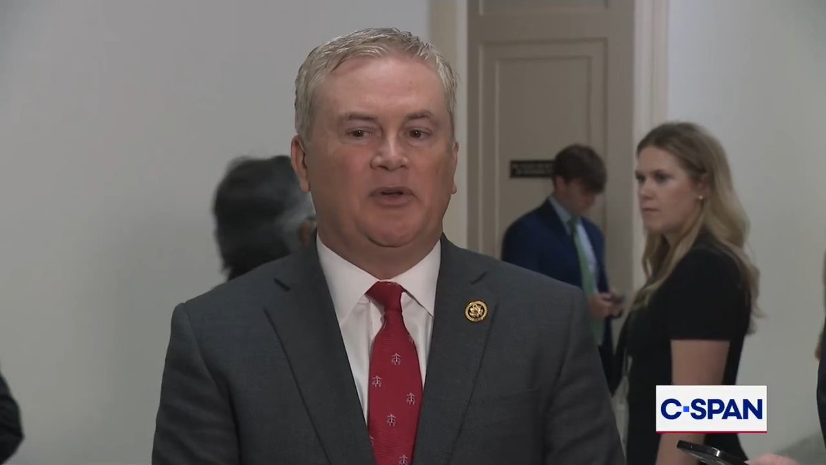 .Rep. James Comer speaks to media before Bill Gates closed-door deposition in Epstein Files investigation.