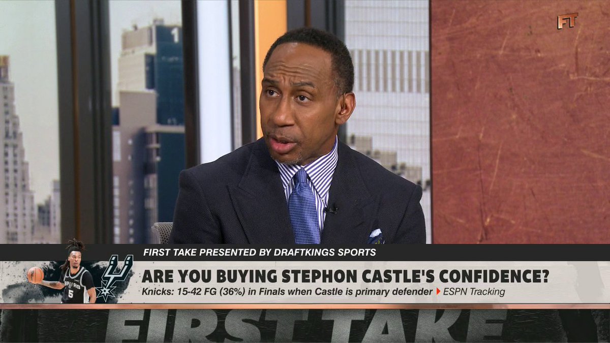 "He's got every reason to be confident. ... I don't have any problem with what Stephon Castle said. It's up to the Knicks to shut it up." Stephen A Smith reacts to Stephon Castle's confidence heading into Game 4 👀