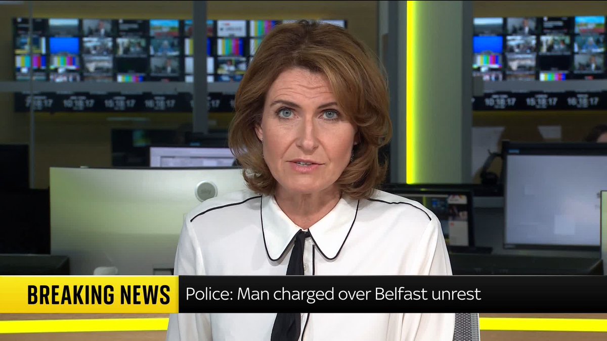 BREAKING: A 42-year-old man has been charged with riot, attempted criminal damage, and assault on a police designated person, according to the PSNI. The charges relate to disorder that took place across Belfast last night. Latest: 📺 Sky 501 and YouTube