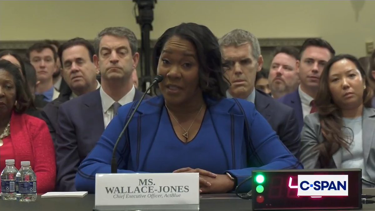 ActBlue CEO Regina Wallace-Jones invokes the Fifth Amendment for all questions. Full video here: