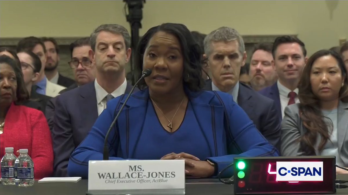 Rep. Rep. Jim Jordan asks ActBlue CEO several questions on Organization's Fundraising. ActBlue CEO Regina Wallace-Jones invokes the Fifth Amendment for all questions.
