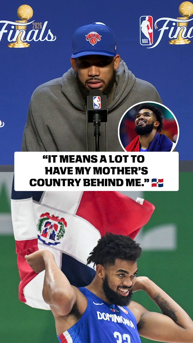 KAT talked about how it’s a monumental moment for him and Spurs forward David Jones Garcia, who is out with an injury, to represent the Dominican Republic in the NBA Finals 🇩🇴