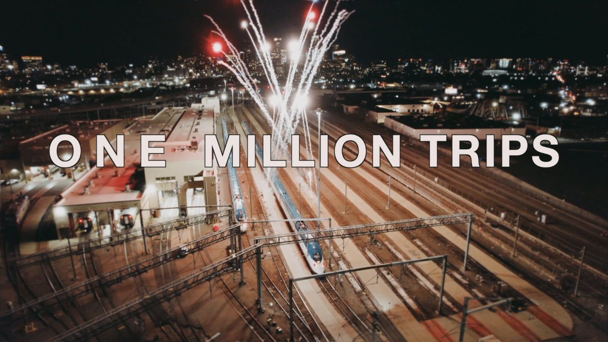 ICYMI: NextGen Acela has officially reached one million customer trips and counting on America’s only high-speed rail service. Thank you to every customer helping power the future of passenger rail in America.