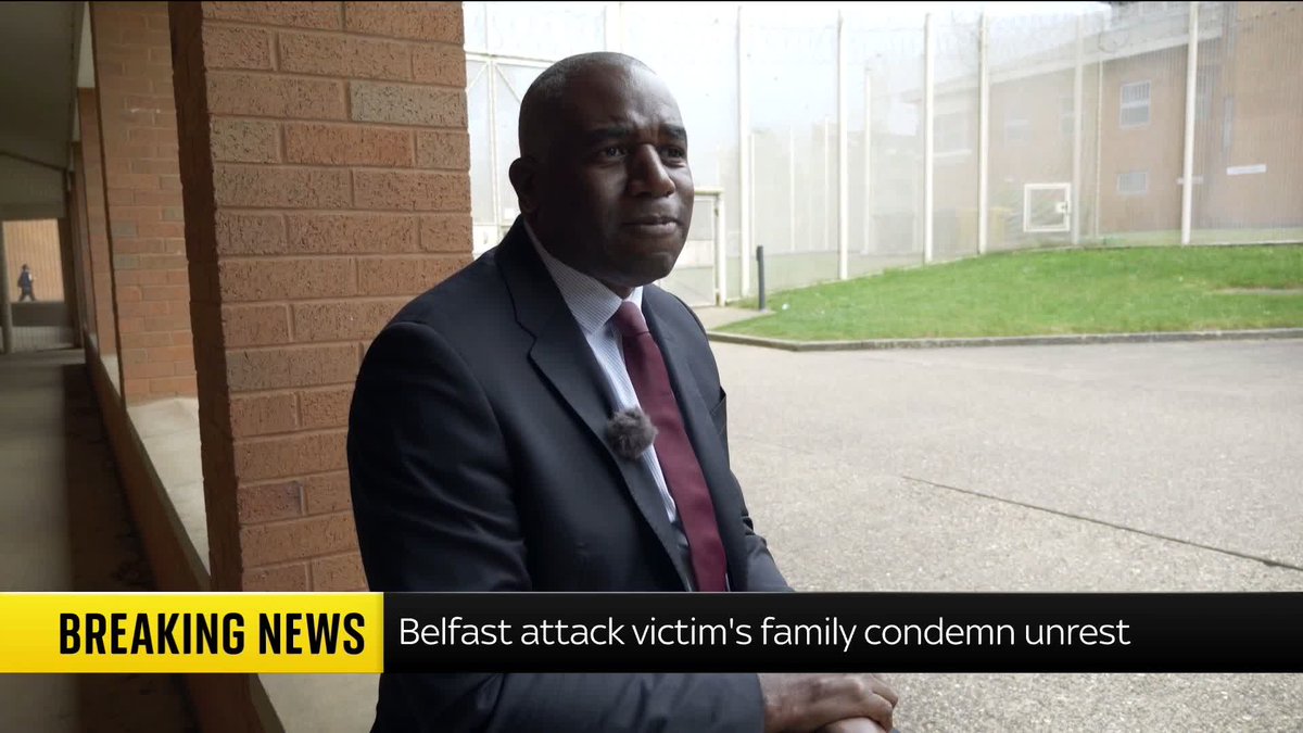 "The full force of the law will be brought to bear on this issue." Deputy Prime Minister David Lammy condemns the disorder that took place in Belfast last night, saying people must not "feel terrorised" in their own homes. Latest: 📺 Sky 501 and YouTube