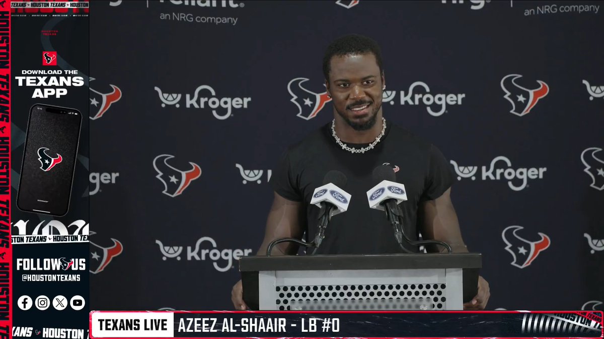 Azeez Al-Shaair on adding @ReedBlankenship to our defense
