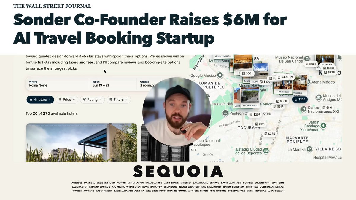 We raised $6M led by Sequoia to build the future of travel. Watch me plan a perfect trip to Mexico City in 3 minutes. Flights, hotels and a full itinerary that matches my preferences. All bookable on the spot. Available today, free to use.