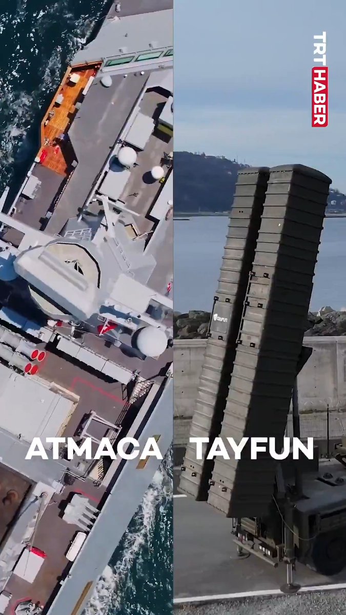 🎯Denizde ve karada her hedefte tam isabet. 🚀ROKETSAN tarafından geliştirilen ATMACA Gemisavar Füzesi ile Hipersonik TAYFUN Füzesi hedefleri tam isabetle vurdu.
