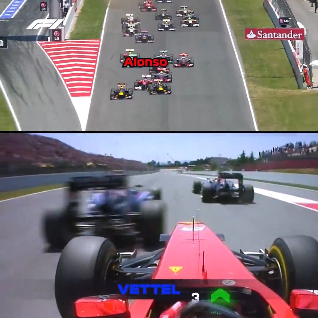 From P4 to P1! ⬆️💨 Looking back at this fantastic Barcelona start from Fernando Alonso back in 2011 👀 #F1 #BarcelonaGP