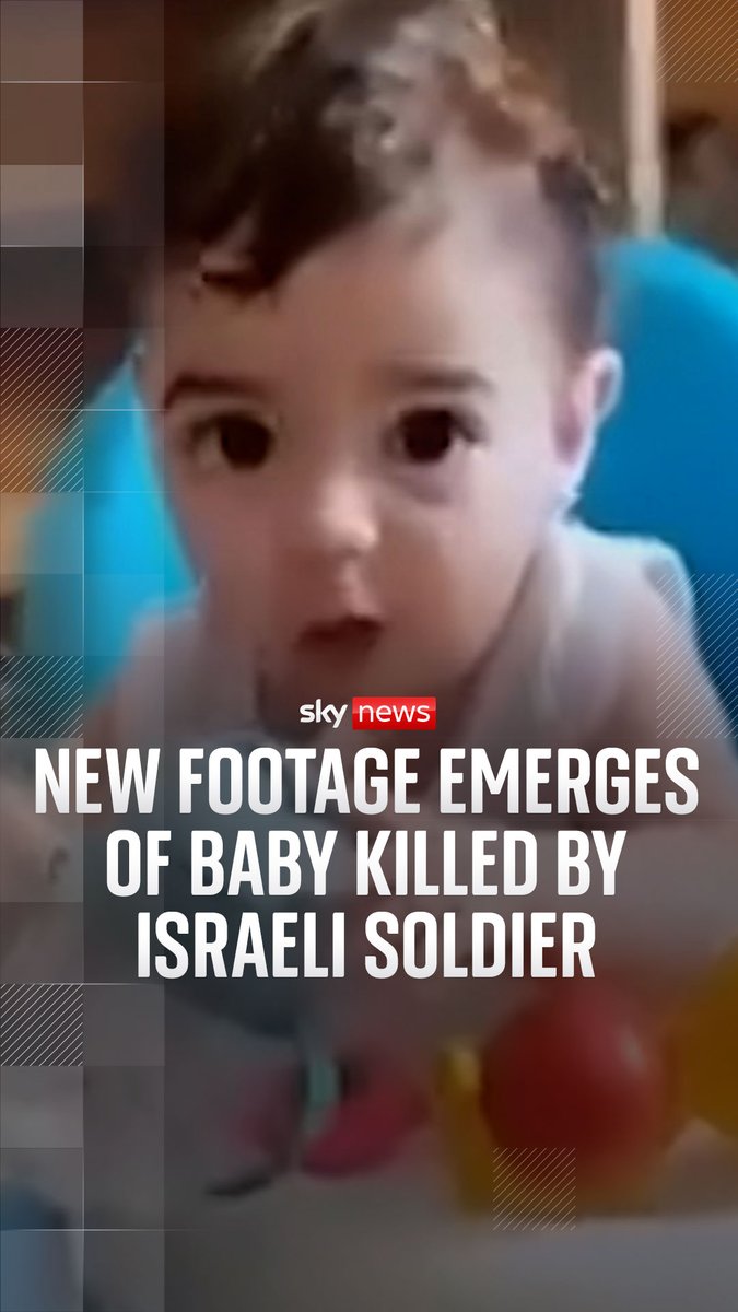 New footage has emerged in the killing of seven-month-old Palestinian Sam Abu Haikal in the occupied West Bank. The video appears to show the family's car slowing to a stop before an Israeli soldier opens fire. Sky's Adam Parsons reports ⬇️ Latest: