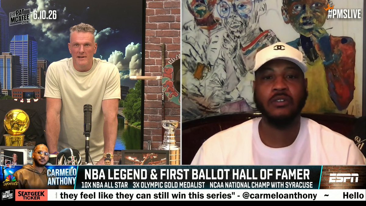 "He's in a state now where it's like, 'I don't have to prove nothing to anybody.' ... I love this comment." —Carmelo Anthony on LeBron's GOAT comments 👀🐐 (via Pat McAfee)