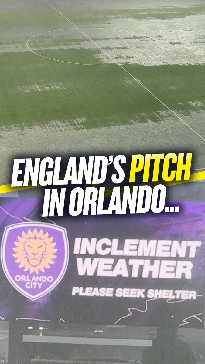 A look at the current state of the Orlando pitch that England play Costa Rica on tonight... 😬 🌧️