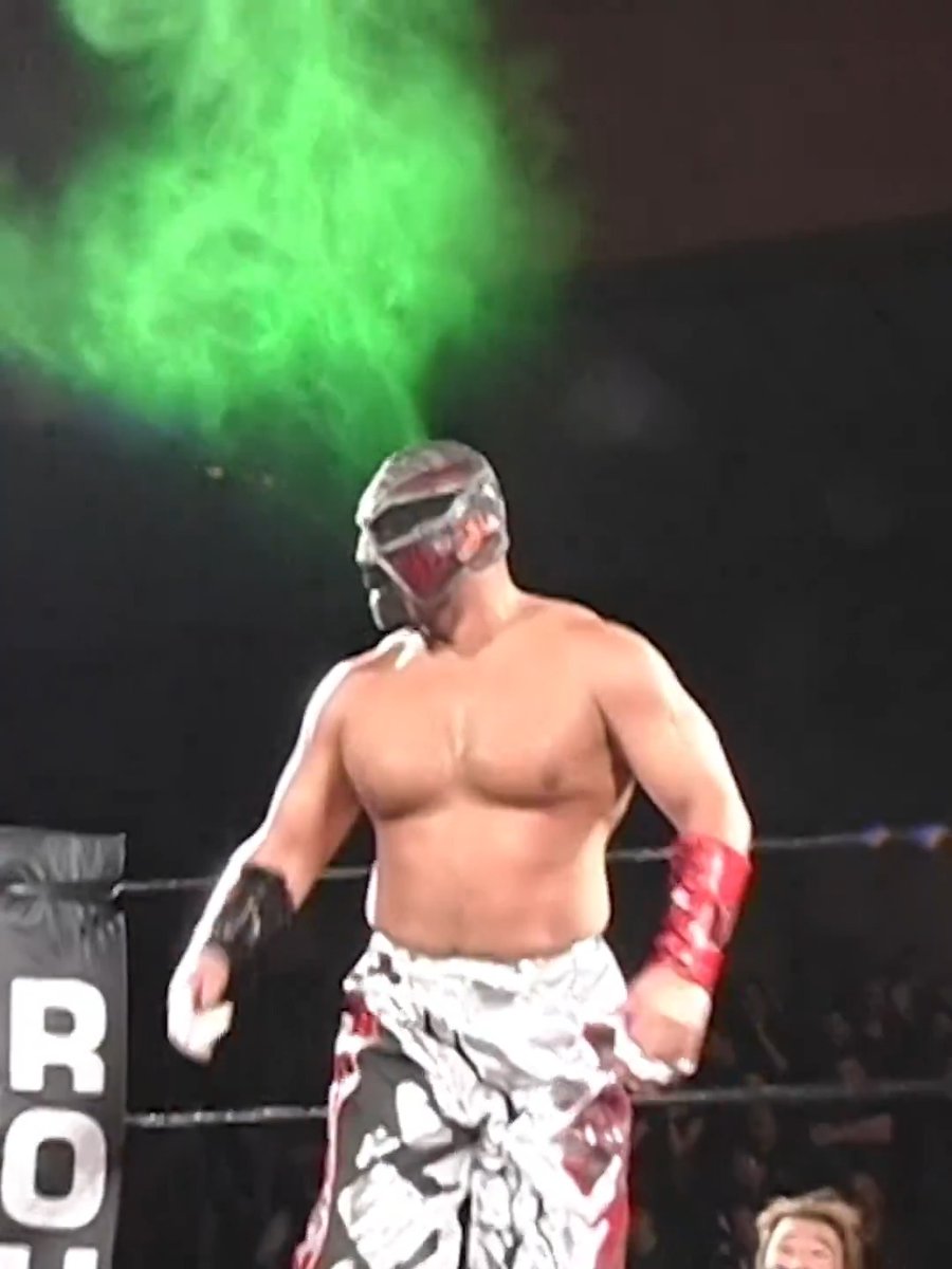 THROWBACK to one of the most iconic sights in wrestling, The Great Muta’s signature green mist!