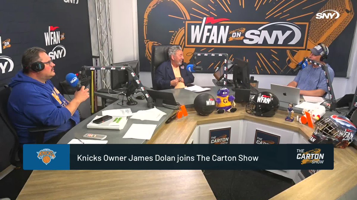 "I expect to win tonight - we're gonna win tonight, we're gonna win The Finals" - James Dolan with Craig Carton and Chris McMonigle on The Carton Show
