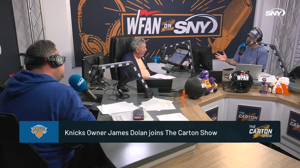 "They don't have faith in their own police force. We do. But the mayor's office, and the commissioner too, do not have the experience to do this." - James Dolan talks with Craig Carton and Chris McMonigle on The Carton Show on managing Knicks crowds and watch parties