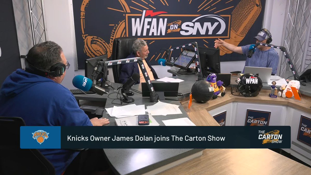 James Dolan says President Donald Trump did not fall asleep during Game 3 of the NBA Finals while on The Carton Show "Whatever you think about him, he's a Knicks fan. I think he's a great guy. I've known him for over 30 years. Having him there was a great honor."