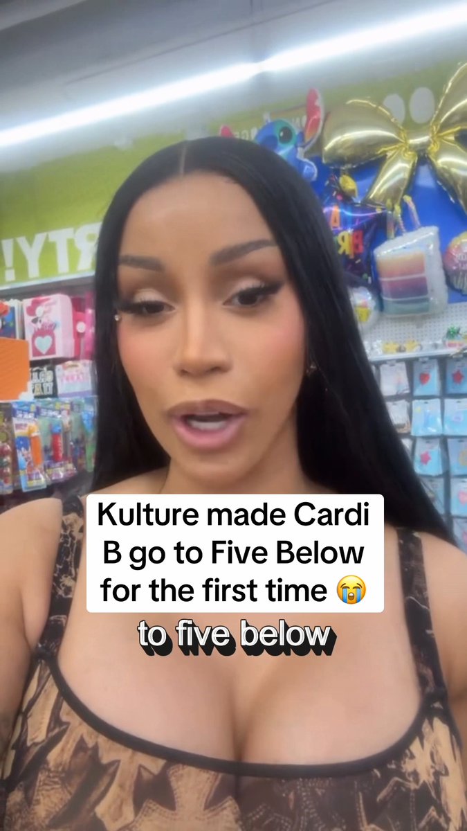 Cardi B discovered the beauty of Five Below prices for the first time because of Kulture 😭 🎥: Cardi B/Instagram