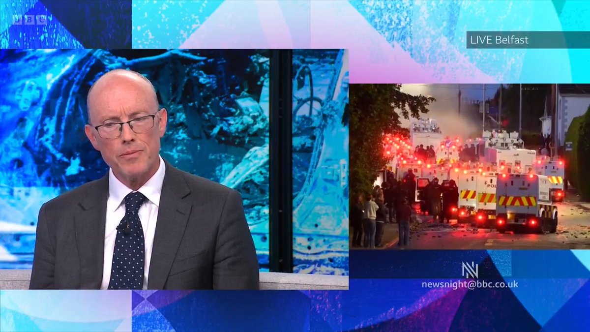 “This really goes to the heart of why it's reasonable to think about the national security dimension when there are these atrocious attacks.” The government's terror adviser Jonathan Hall KC reacts to a second night of violence in Belfast. #Newsnight