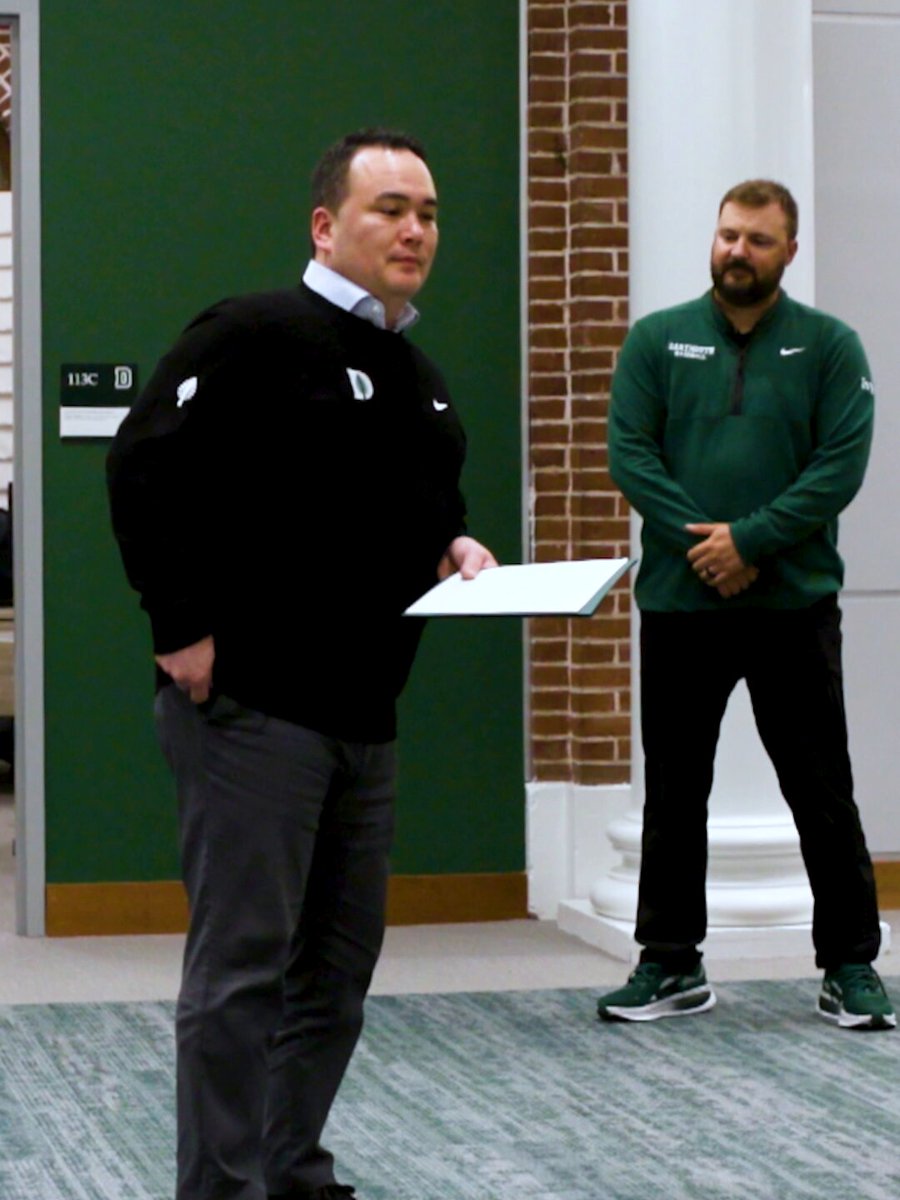 "It's only important to me because of you guys in this room." Celebrating the moment we learned about Coach McFadden! #GoBigGreen | #TheWoods