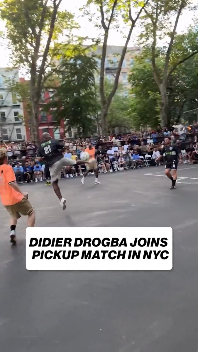 Didier Drogba has not lost his touch 🇨🇮 (Via IG/kylemartino)
