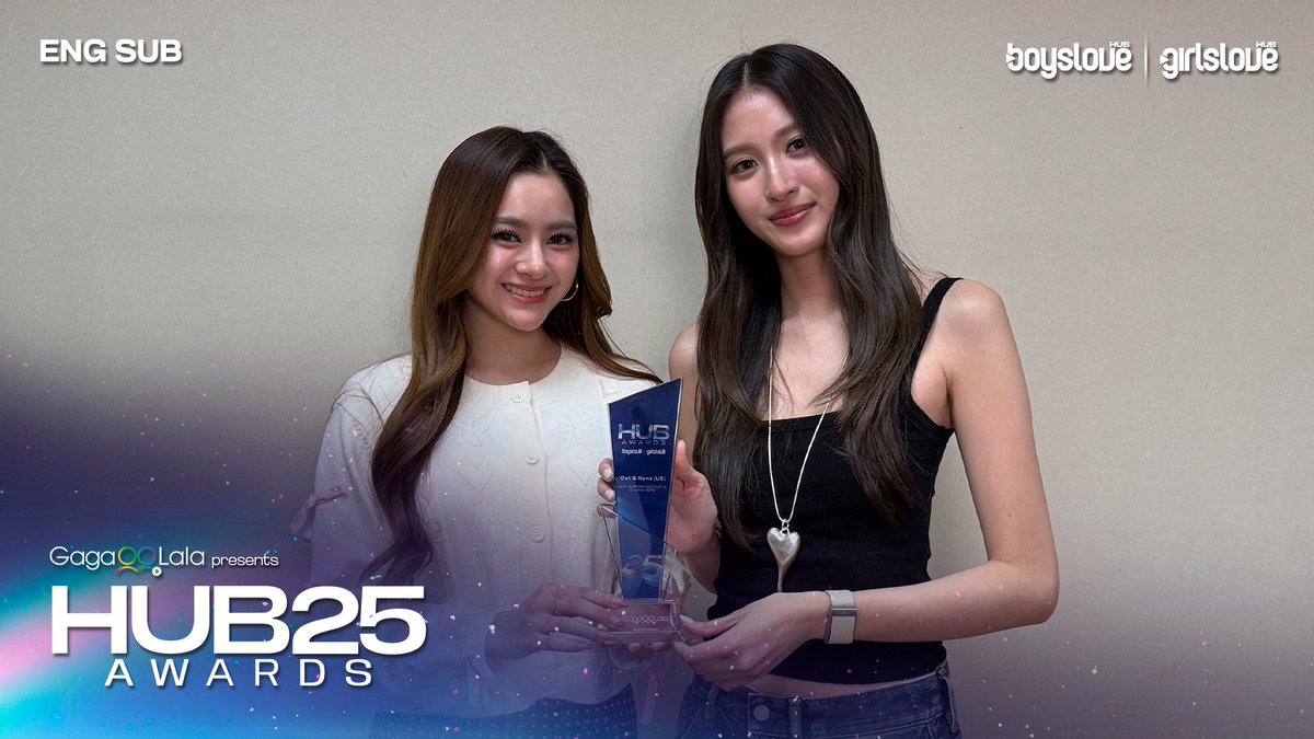 🏆 • ViewMim agradecem pelo prêmio de “Melhor Casal Coadjuvante” por Us no #HUBAwards2025! VIEWMIM AT HUB AWARDS วว มิ้ม รัตนวดี