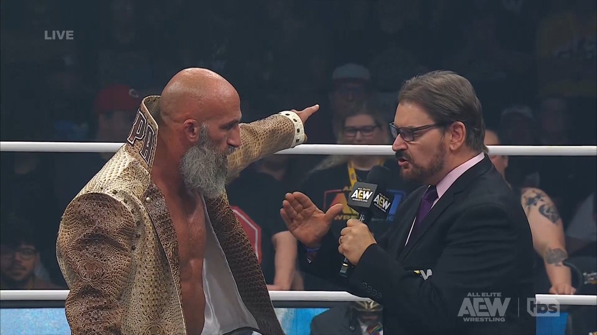 Before Tommaso Ciampa broke the back of Tony Schiavone, JERICHO arrives to #AEWDynamite after weeks of taunting from Ciampa Summer Blockbuster is LIVE on TBS and HBO Max