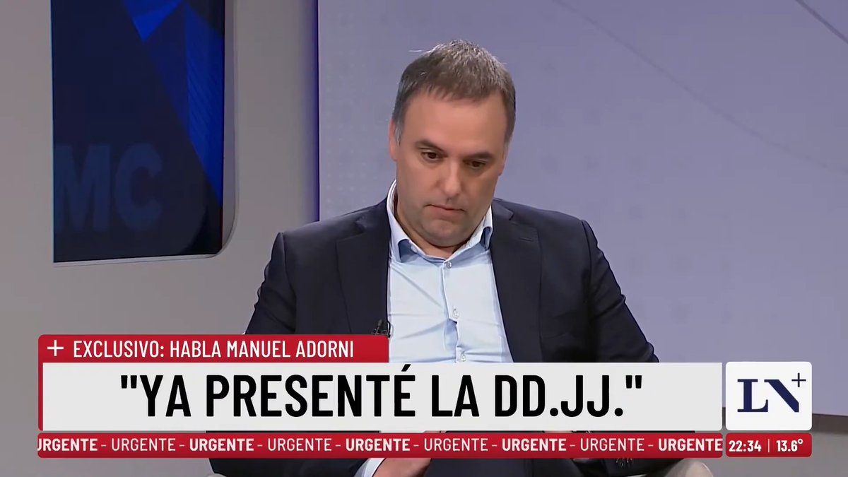 "Adorni": Porque anunció que presentó su declaración jurada ante la Oficina Anticorrupción