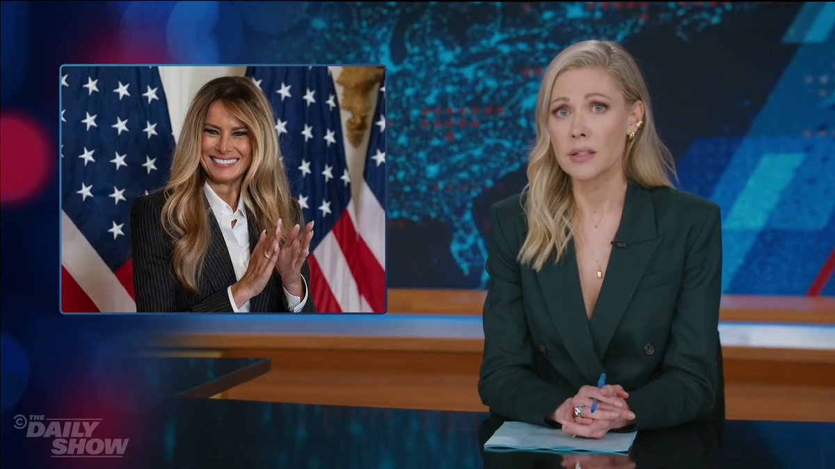 Melania was so excited about AI, she even did an impression of it! @desilydic