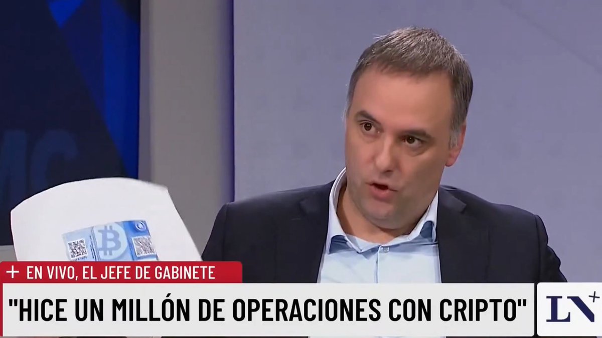 "Bitcoin": Por las declaraciones de Manuel Adorni sobre sus inversiones en criptomonedas