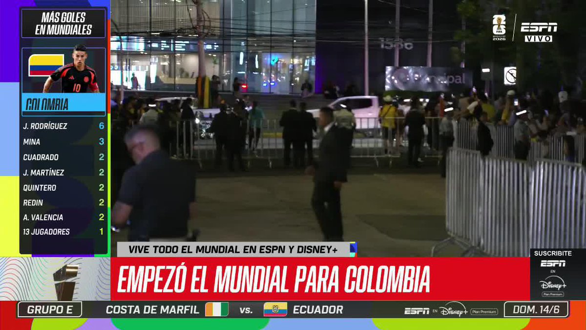 ¡LLEGÓ LA SELECCIÓN COLOMBIA A SU HOTEL DE CONCENTRACIÓN EN GUADALAJARA! 🇨🇴🇨🇴🇨🇴 #ESPNMundial #FIFAWorldCup 🏆🏆 📺 Mira los mejores partidos de la #FIFAWorldCup por ESPN, en el Plan Premium de Disney+ Latinoamérica