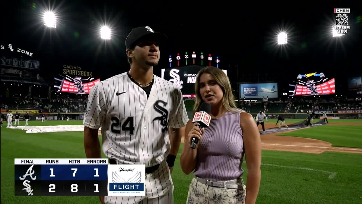 "I love being here." Braden Montgomery with Brooke Fletcher after the series win: