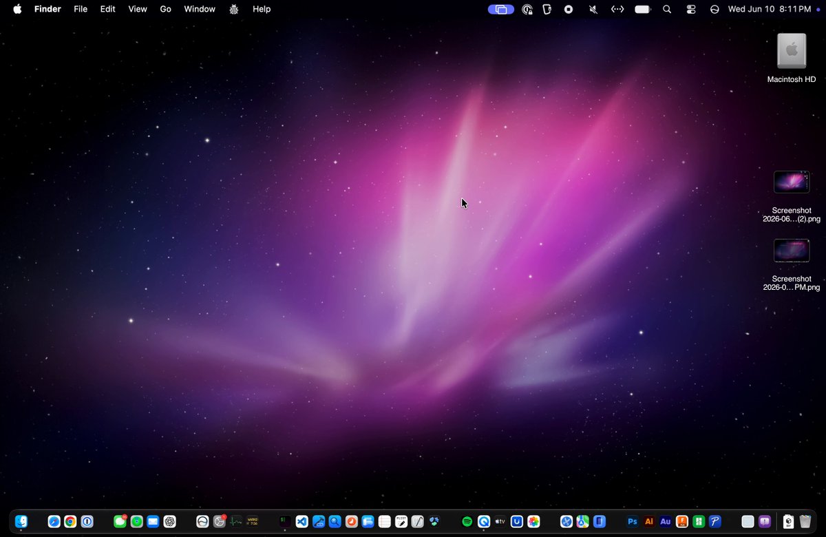 You can adjust the speed of macOS 27 Golden Gate's Mission Control animations by writing 𝙰𝚗𝚒𝚖𝚊𝚝𝚒𝚘𝚗𝚂𝚙𝚎𝚎𝚍 to the 𝚌𝚘𝚖.𝚊𝚙𝚙𝚕𝚎.𝚆𝚒𝚗𝚍𝚘𝚠𝙼𝚊𝚗𝚊𝚐𝚎𝚛 domain. The sweet spot seems to be around 5. Anything beyond 15 gets a little ridiculous.