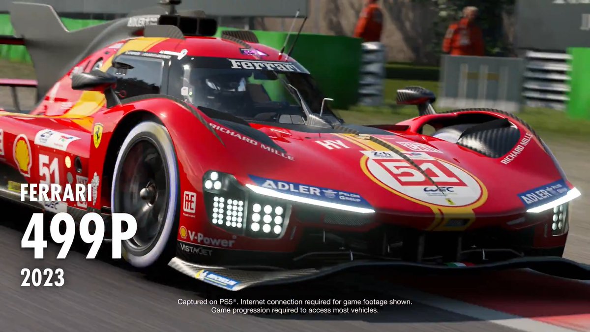 Get race-ready for Le Mans with the latest Gran Turismo 7 update. ⚬ BMW M Hybrid V8 '25 ⚬ Ferrari 499P '23 ⚬ Peugeot 9X8 '25 ⚬ Porsche 963 '24 ⚬ Porsche 911 Turbo S (992) Safety Car Plus, 5 new World Circuits and more: