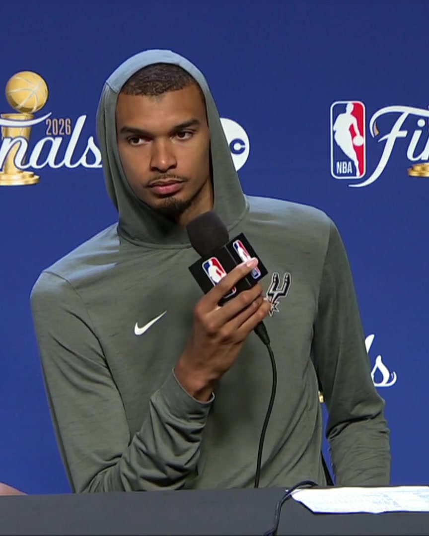 Victor Wembanyama was asked about the Spurs' second half collapse in Game 4 "Can't really explain it right now. Execution, greediness of some sort. We clearly weren't the most hungry in the second half"
