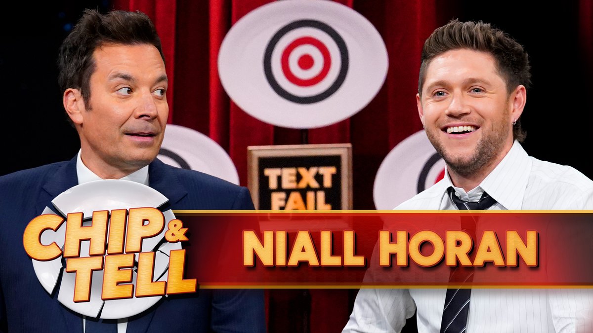 .Niall Horan and Jimmy go head-to-head chipping golf balls into plates and answering questions in Chip & Tell! ⛳ #FallonTonight
