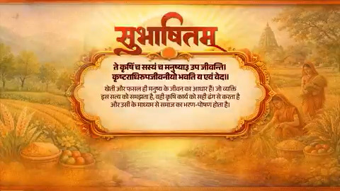 कृषि केवल जीविका का साधन नहीं, बल्कि समाज और राष्ट्र के पोषण का मूल आधार है। हमारे किसान भाई-बहनों का पसीना जब मिट्टी में मिलता है तो अन्न बनकर देशवासियों के जीवन को संबल देता है। ते कृषिं च सस्यं च मनुष्या उप जीवन्ति।कृष्टराधिरुपजीवनीयो भवति य एवं वेद॥ #12YearsOfKisanSamriddhi
