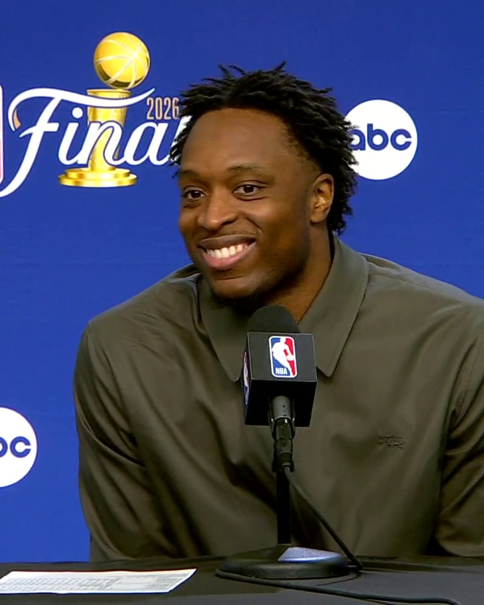 "Uh, it feels cool. I mean, everyone's pretty excited. I'm excited too." 😂 OG Anunoby on his game-winning shot in the NBA Finals.