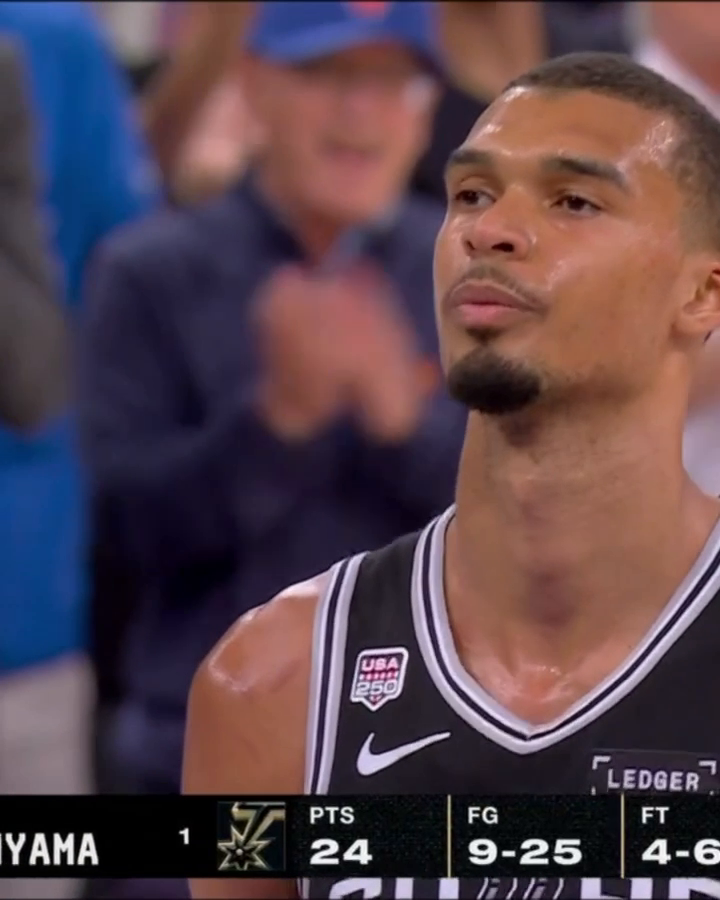 Wemby to score 25+ points was the most bet player prop on DraftKings Sports 😳 He missed two clutch free throws with 1:47 left and finished with 24 points.