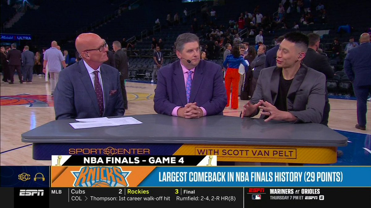 "It is the most insane NBA Finals game, for sure, in history." —Jeremy Lin on the Knicks' comeback win in Game 4 ‼️