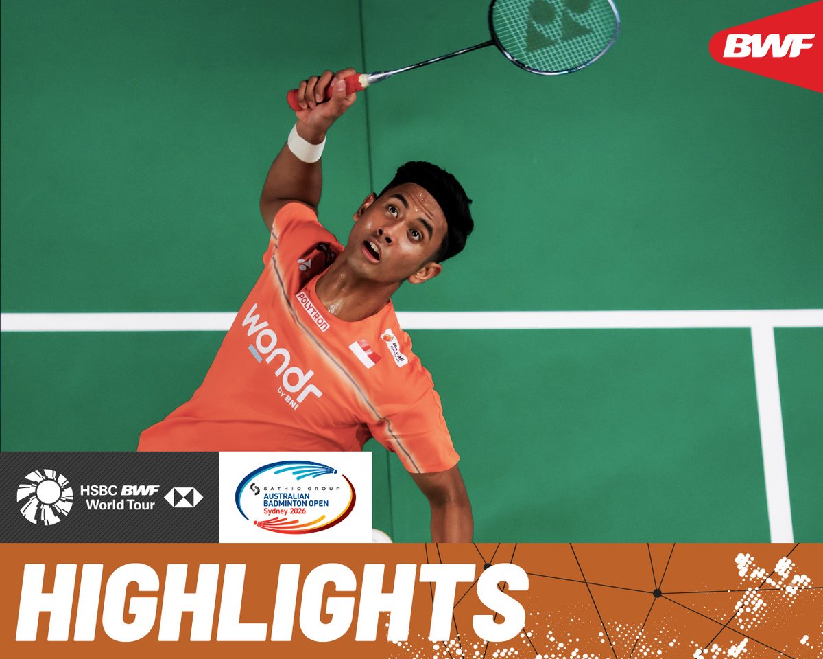 Minoru Koga 🇯🇵 contends against No.3 seed Alwi Farhan 🇮🇩. #BWFWorldTour #AustralianOpen2026