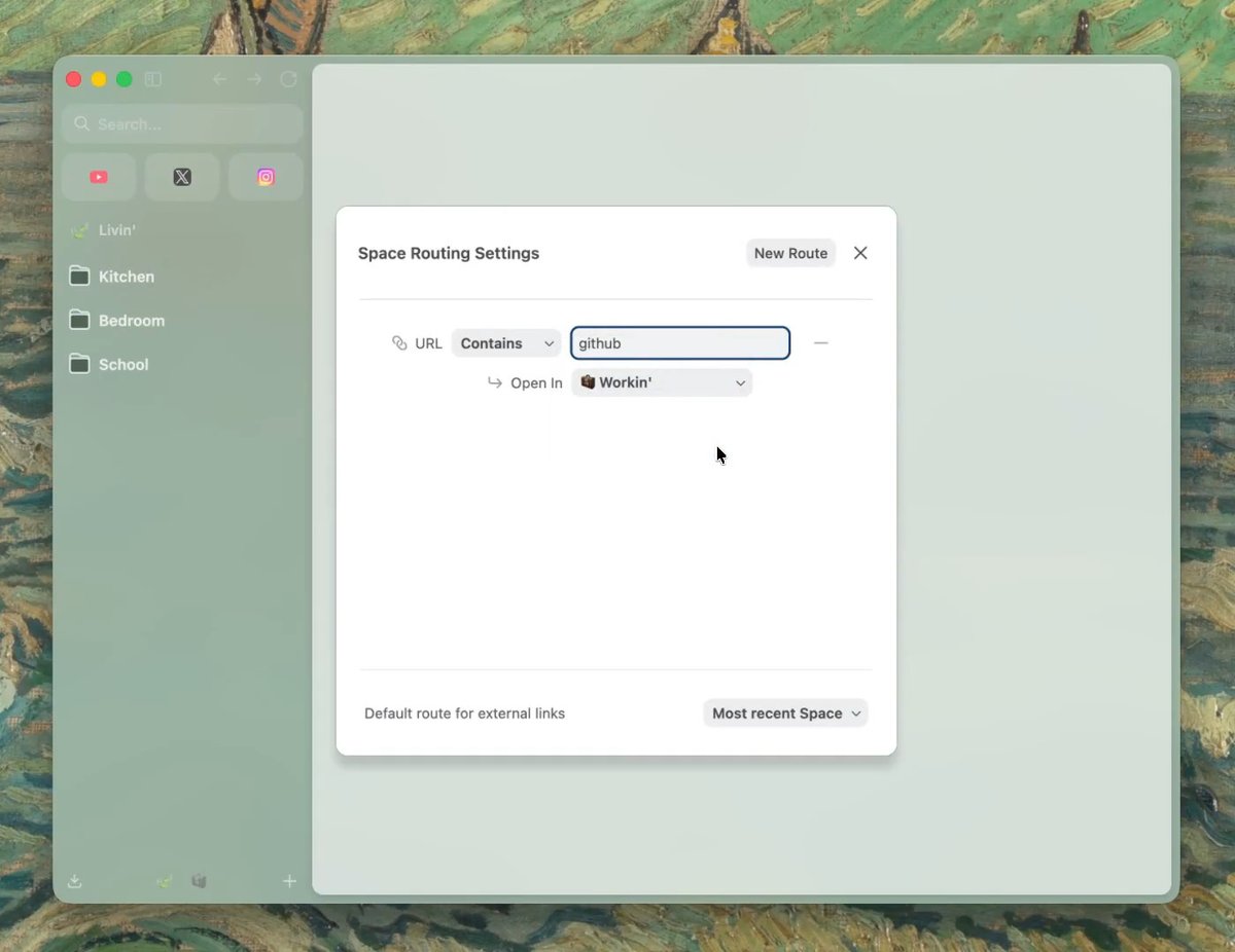 Space Routing is here to help organise your Spaces! Just set-up a route by pasting a domain and choosing it's supposed destination.