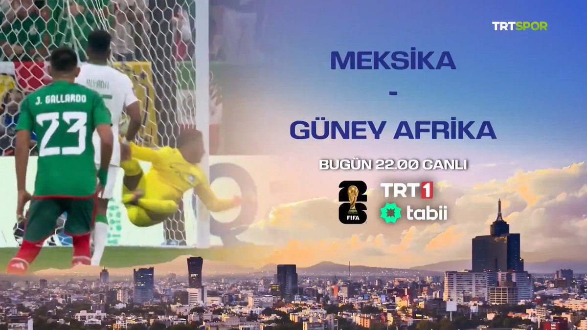 DÜNYANIN BEKLEDİĞİ AN GELDİ! 🌎🏆 FIFA 2026 DÜNYA KUPASI BAŞLIYOR! 🔥 MİLYONLARI EKRAN BAŞINA KİLİTLEYECEK BU DEV HEYECAN TRT EKRANLARINDA! 📺 AÇILIŞ MAÇINDA MEKSİKA, GÜNEY AFRİKA KARŞISINDA! 🇲🇽🇿🇦 İLK DÜDÜKLE BİRLİKTE FUTBOL ŞÖLENİNDE PERDE AÇILIYOR! 🤩 #DünyaKupasıTRTde | #FIFAWorldCup