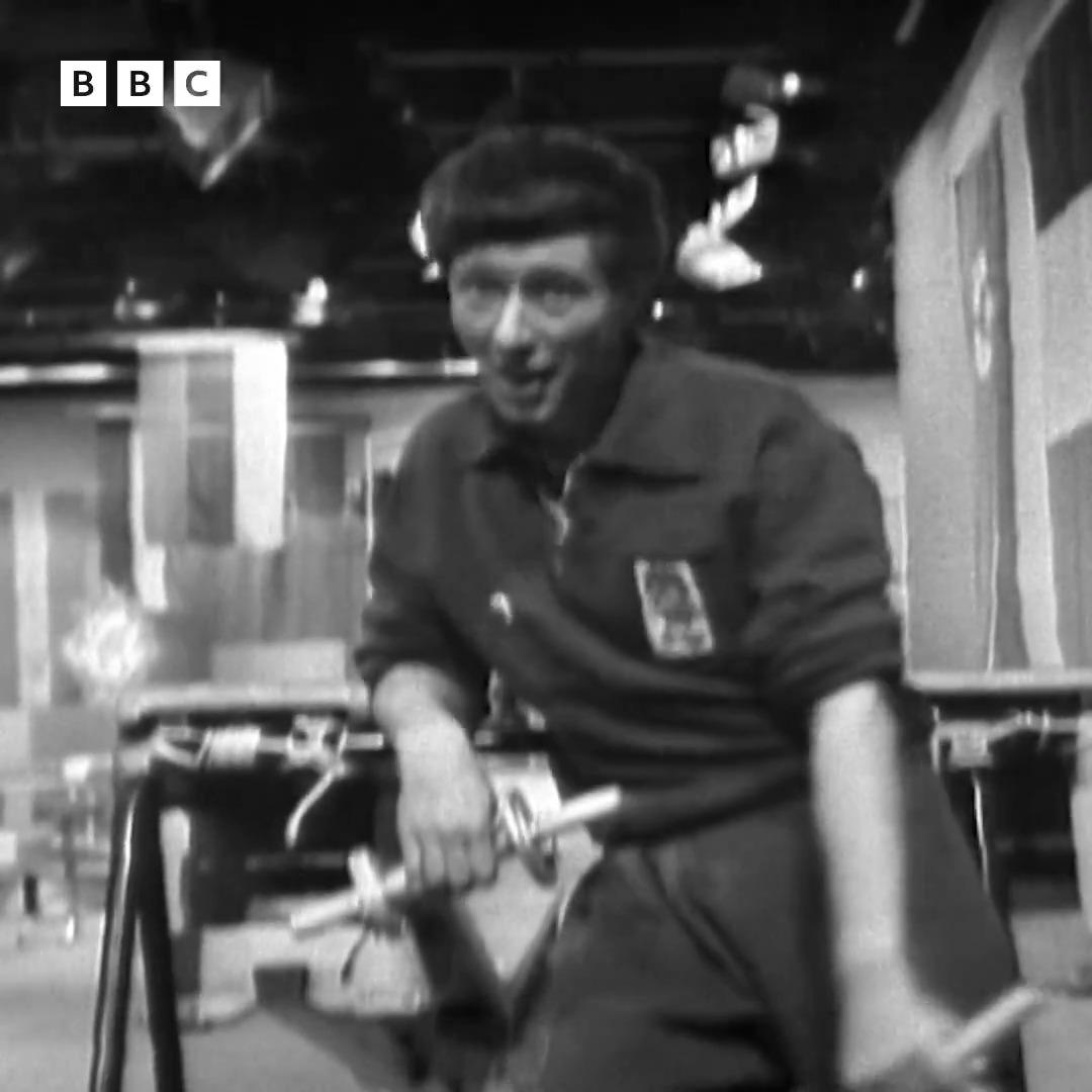 As the FIFA World Cup gets underway, we look back to 1966, when trainer Bill Watson was in the Blue Peter studio demonstrating the punishing agility exercises, he put professional footballers from English clubs through.