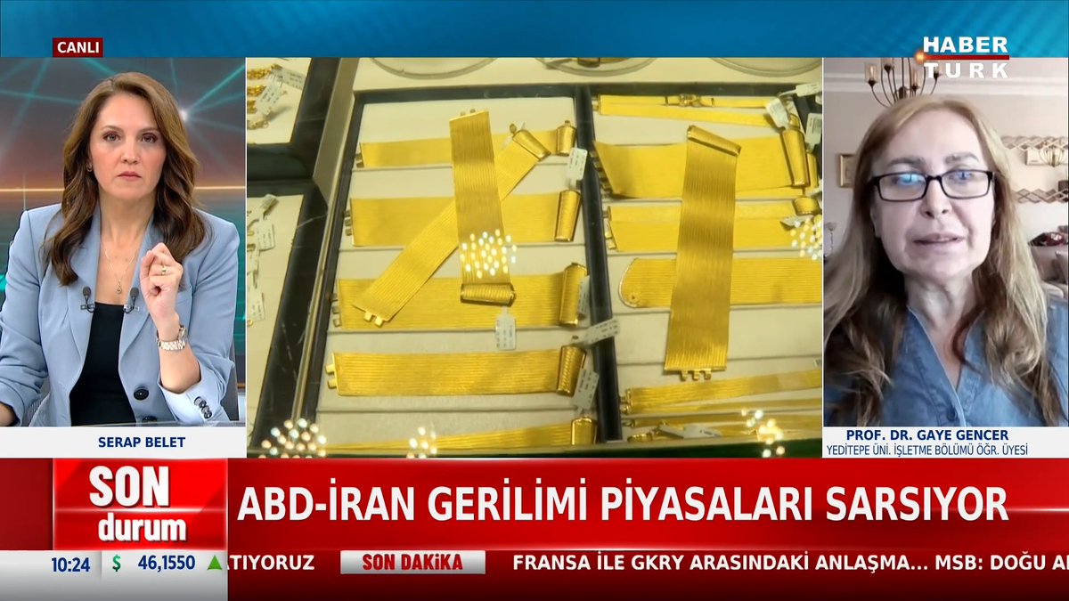 📌Savaş baskısı altın fiyatını düşürdü. Altında yön aşağı doğru devam eder mi? Akademisyen Prof. Dr. Gaye Gencer #ParaGündem'de anlattı.