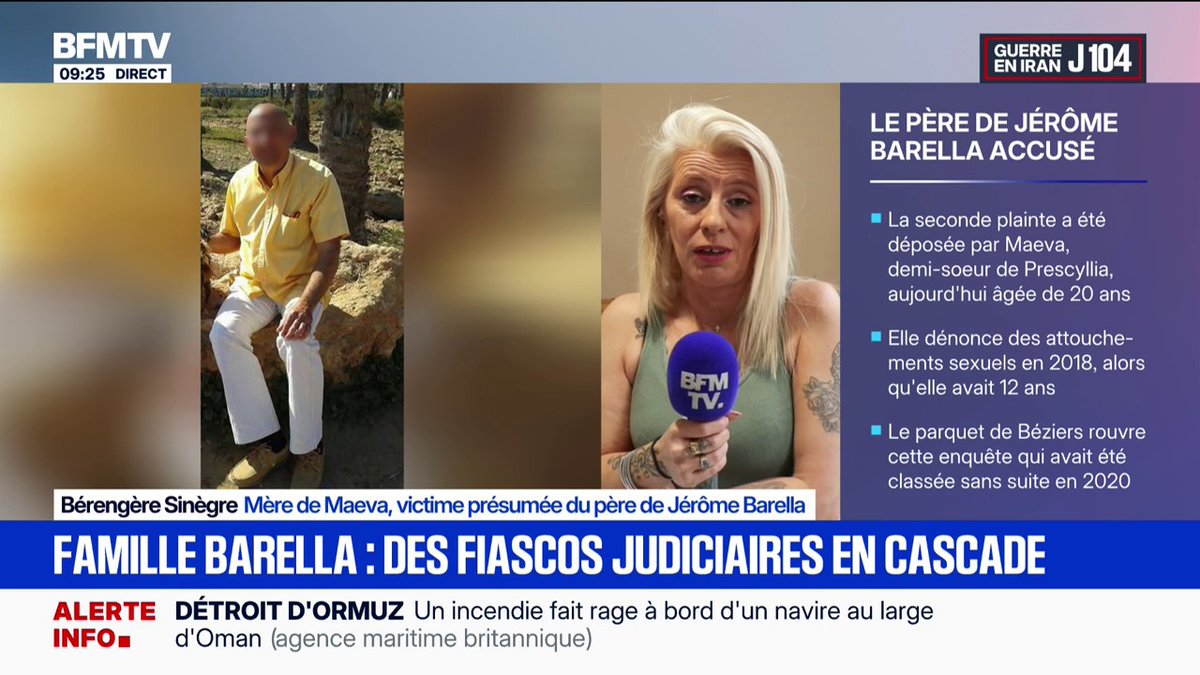"Ils ont tous protégé Joël", dénonce la mère d'une victime présumée du père de Jérôme Barella