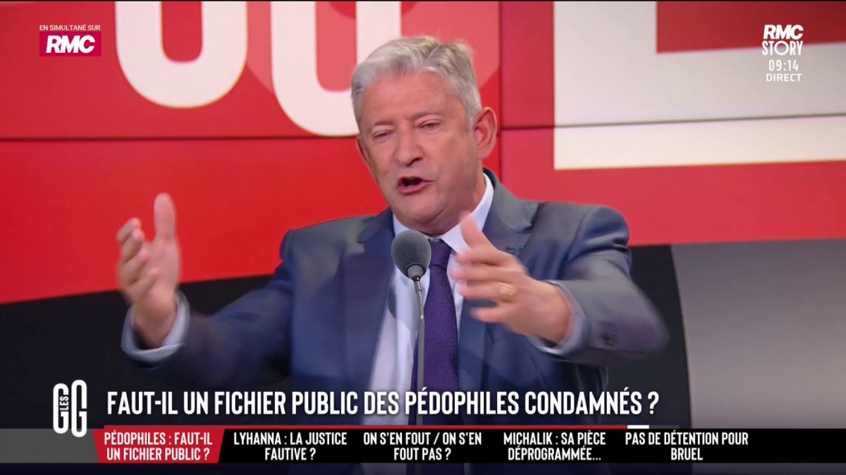 🗂️ Faut-il un fichier public des pédocriminels condamnés ? 🗣️ Emmanuel de Villiers : "Il faut évidemment castrer ces gens-là. On donne une pilule... ça règle bien plus de choses que les procédures et les fichiers." #GGRMC