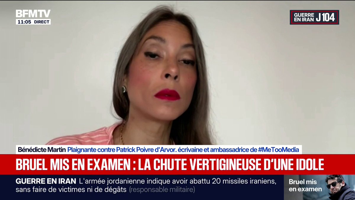 "Patrick Bruel est un danger pour toutes les femmes qu'il est amené à croiser le temps de l'enquête", souligne Bénédicte Martin, ambassadrice #MeTooMedia