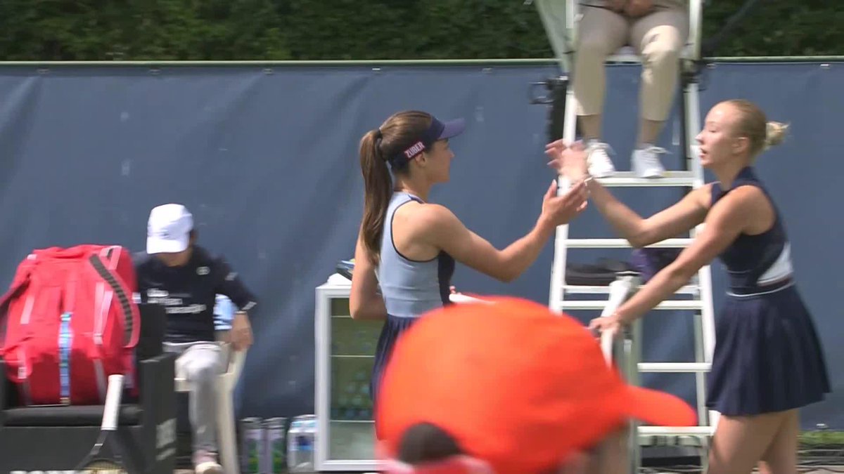Get well soon ❤️🩹 Zeynep Sonmez is into the quarterfinals after Potapova is forced to retire. #libemaopen